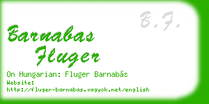 barnabas fluger business card